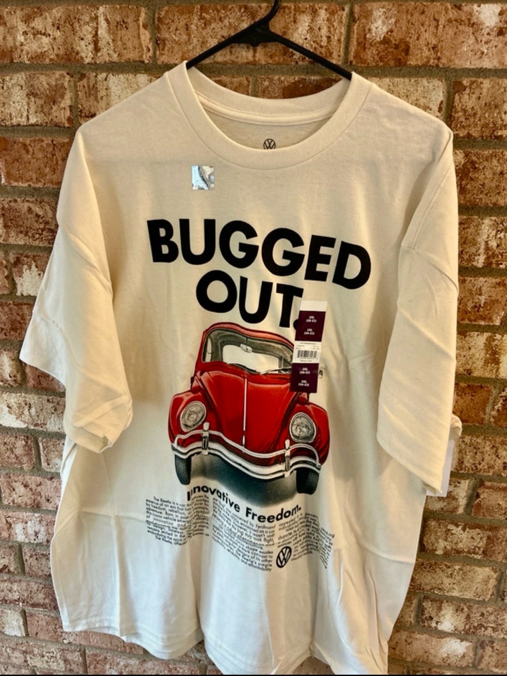 BUGGED OUT Red Volkswagen Graphic Tee - Men’s Size XXXL